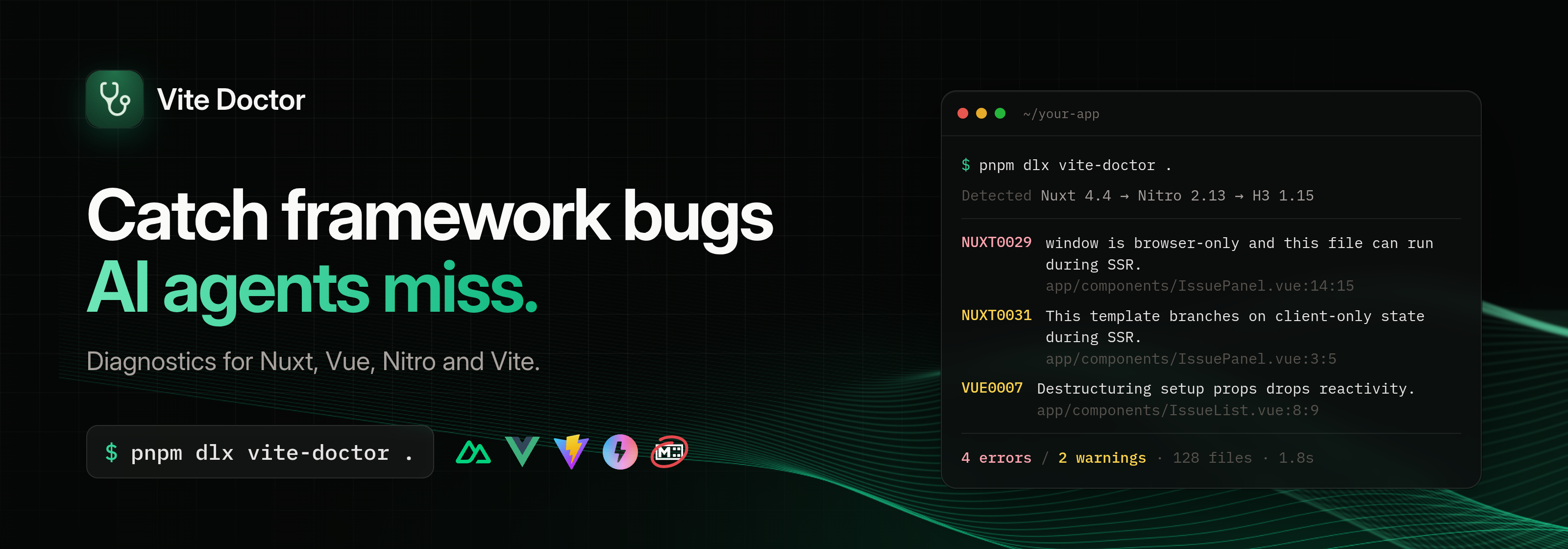 Vite Doctor: catch framework bugs AI agents miss